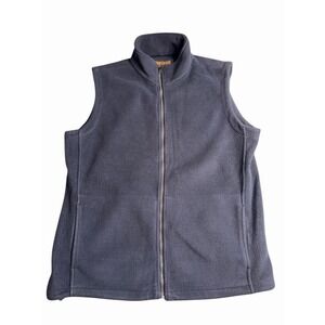 North River Men's Fleece Vest Full Zip Navy‎ Blue Size L